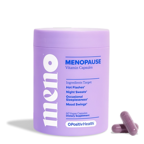 O Positiv MENO Vitamins for Menopause - Hormone-Free Menopause Supplement for Women - Black Cohosh & Ashwag and ha KSM-66 - Helps Relieve Hot Flashes, Night Sweats, Mood Swings - 30 Servings (Pack of 1)