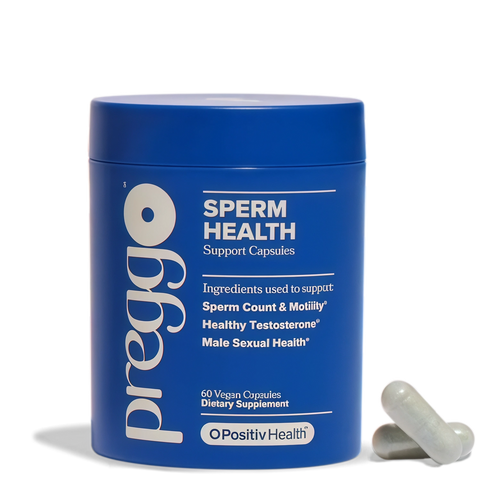 O Positiv Preggo Sperm Health Capsules for Men - OBGYN-Formulated for Improved Sperm Count & Motility with Tongkat Ali, NAC, Alpha Lipoic Acid – Male Reproductive Health, 60 Count (Pack of 1)
