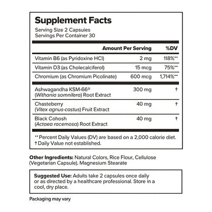 O Positiv MENO Vitamins for Menopause - Hormone-Free Menopause Supplement for Women - Black Cohosh & Ashwag and ha KSM-66 - Helps Relieve Hot Flashes, Night Sweats, Mood Swings - 30 Servings (Pack of 1)